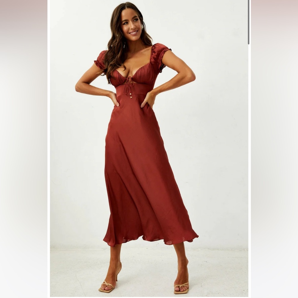 Sage and Paige dress in cherry chocolate size Aus 14 US XL